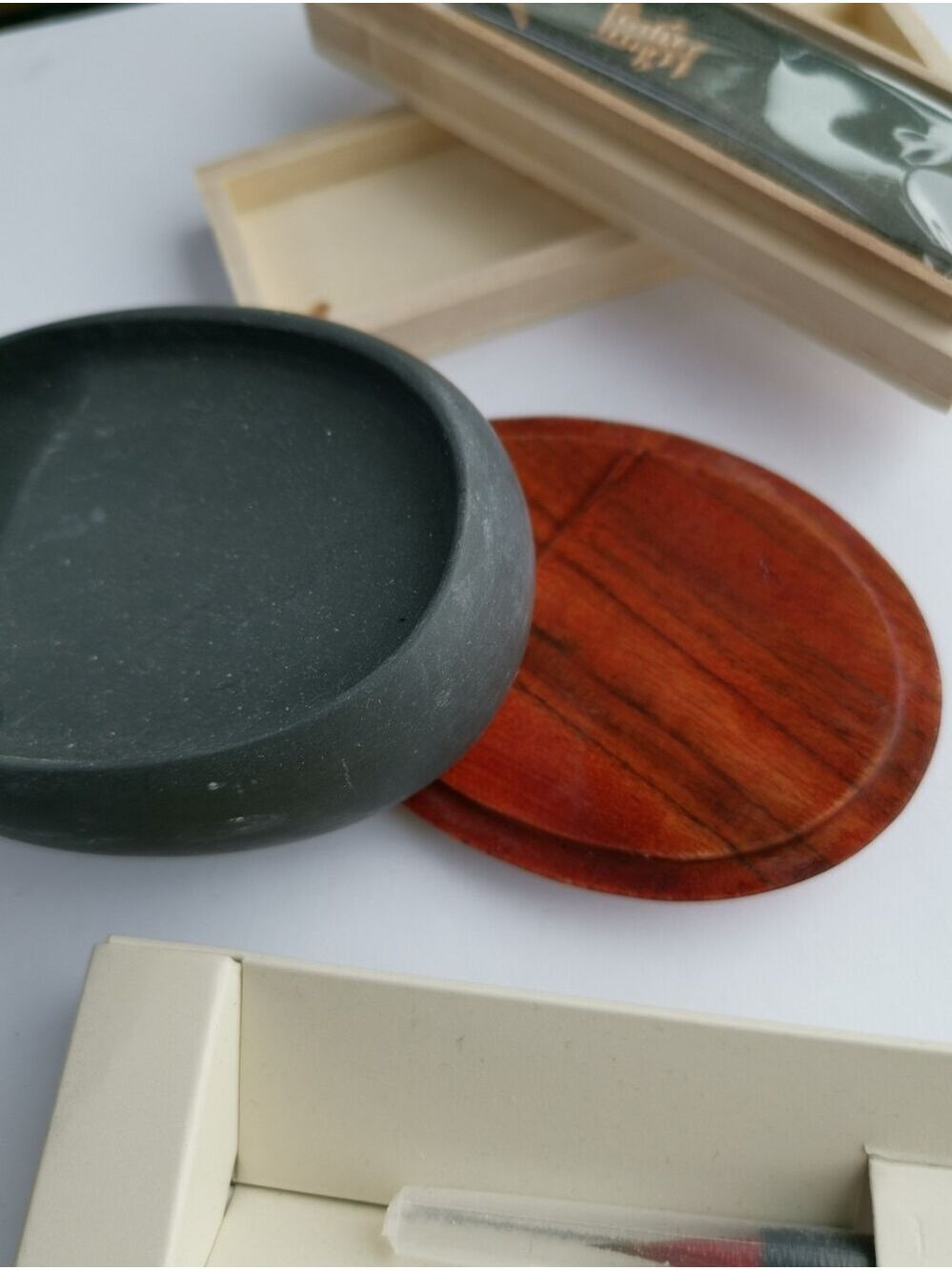 Chinese Ink Calligraphy Set, Ink Stone, Brush Ink Stick ๐ - Picture 4 of 4